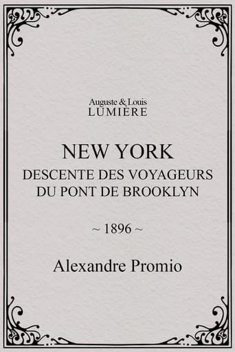 Poster of New York, descente des voyageurs du pont de Brooklyn