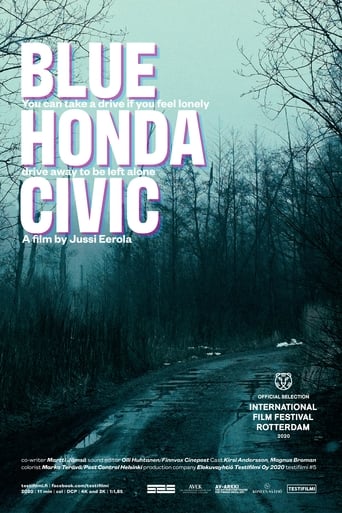 Poster of Blue Honda Civic