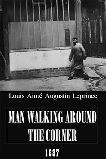 Poster of Man Walking Around a Corner