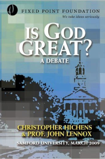 Poster of Christopher Hitchens vs John Lennox - Is God Great? Debate