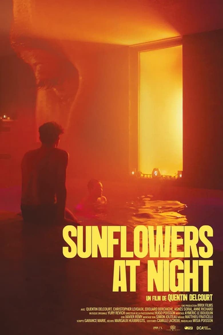 Poster of Sunflowers at Night