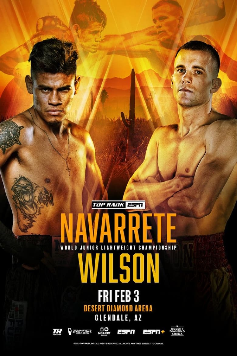 Poster of Emanuel Navarrete vs. Liam Wilson