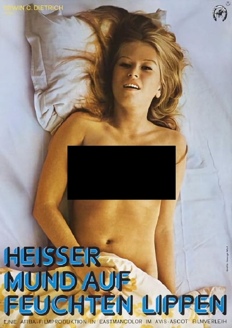 Poster of Heißer Mund auf feuchten Lippen