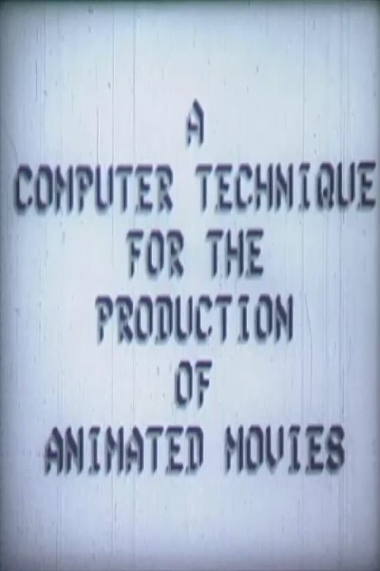 Poster of A Computer Technique for the Production of Animated Movies