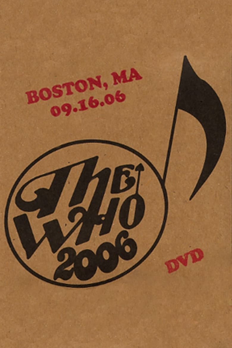 Poster of The Who: Boston 9/16/2006