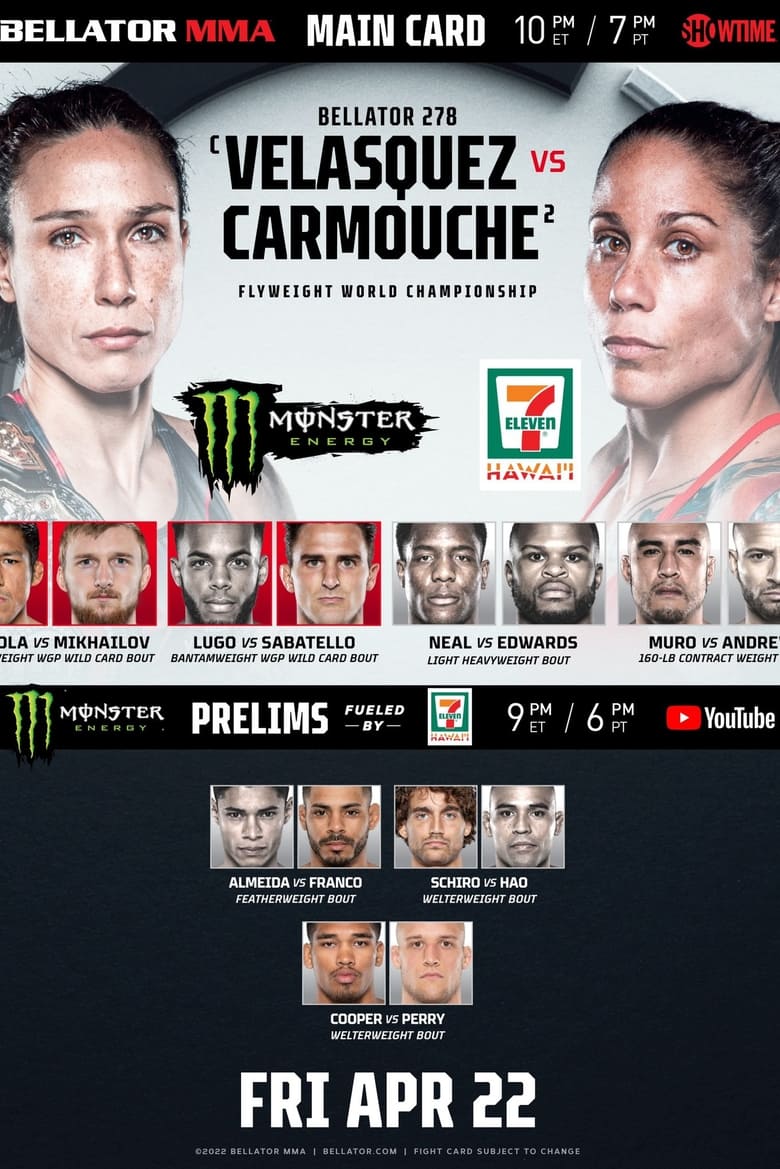 Poster of Bellator 278: Velasquez vs. Carmouche