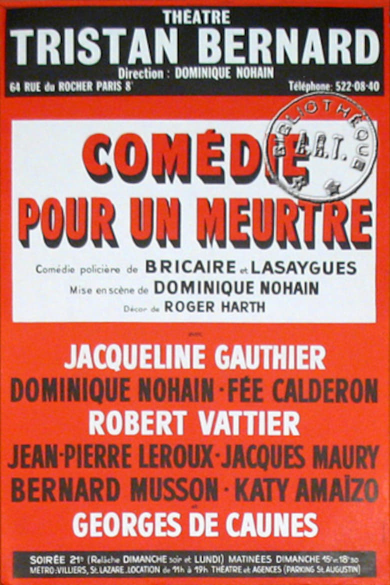 Poster of Comédie pour un meurtre