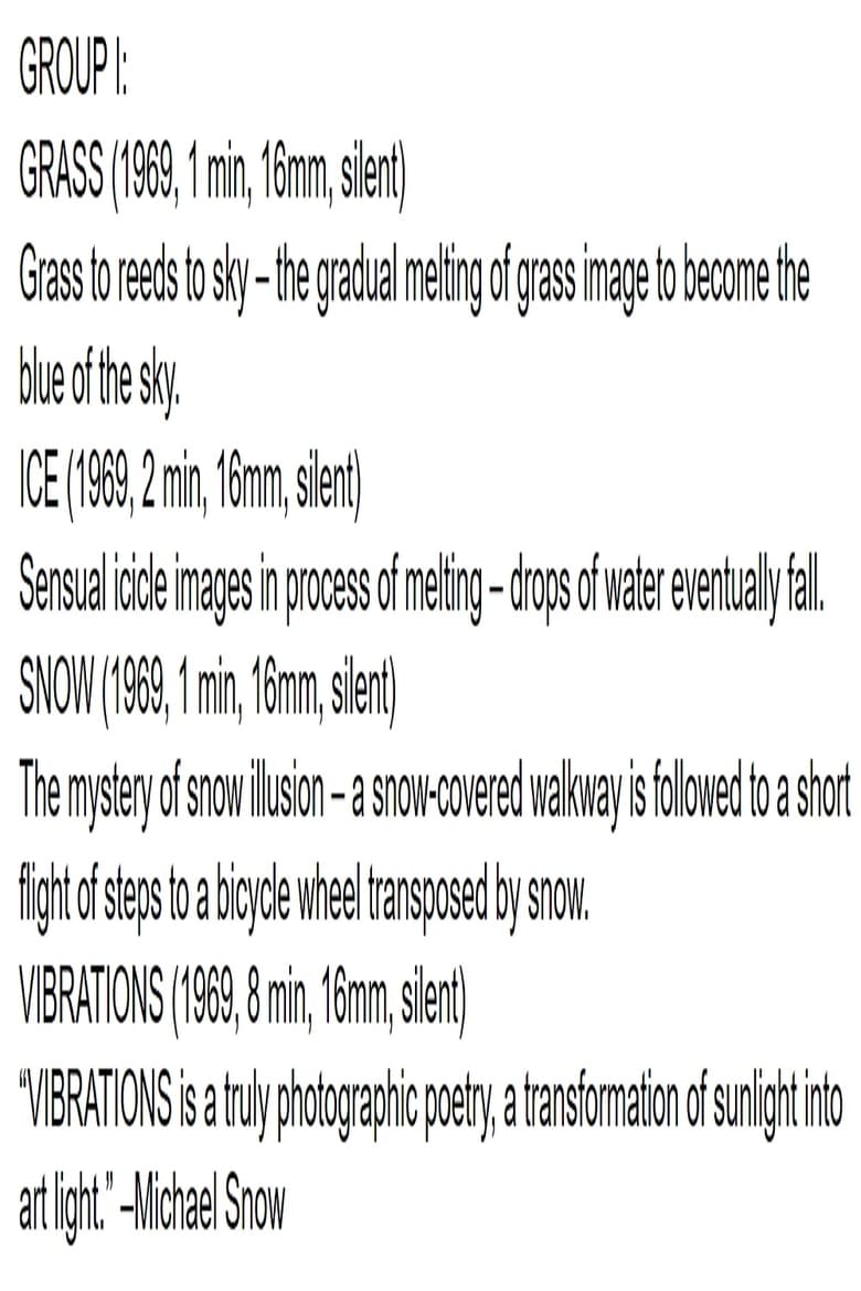 Poster of Group I: Grass/Ice/Snow/Vibrations