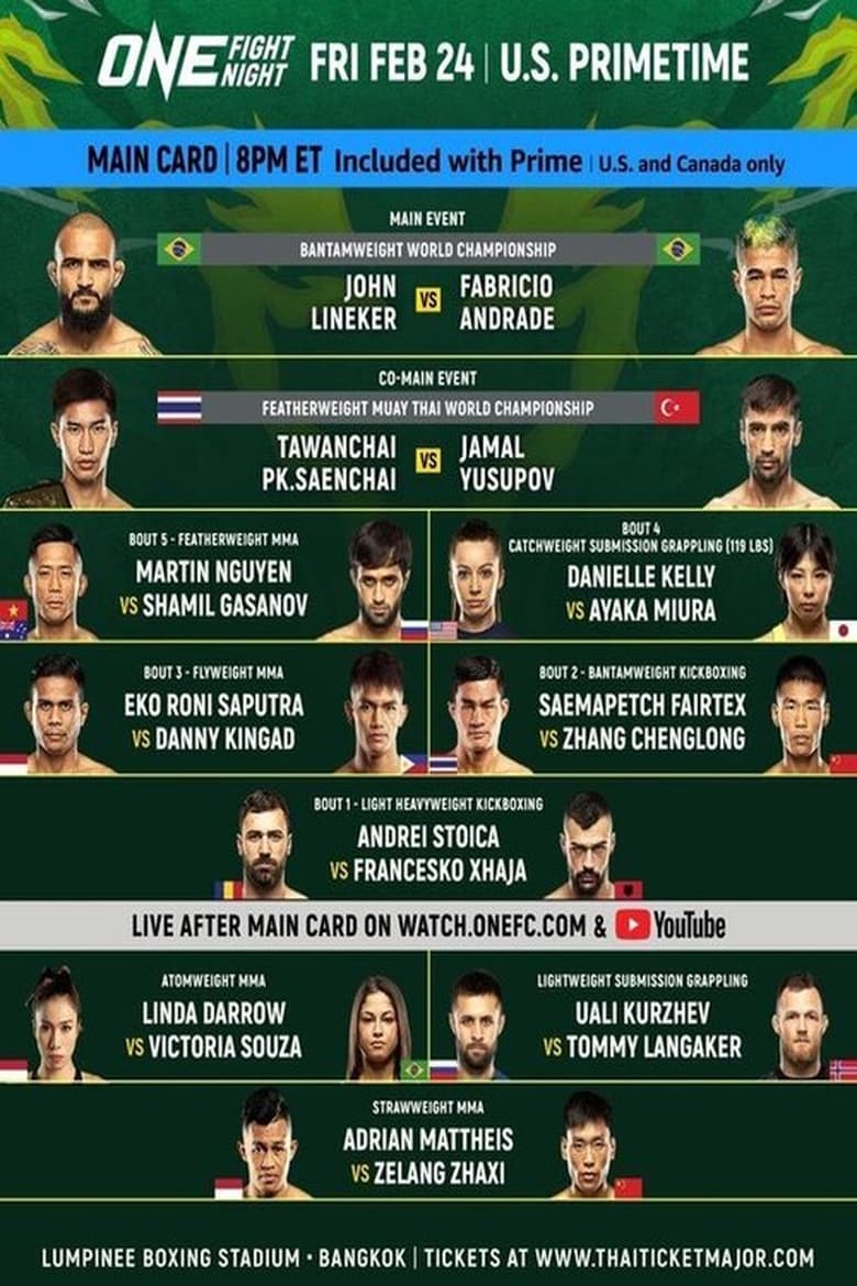 Poster of ONE Fight Night 7: Lineker vs. Andrade II