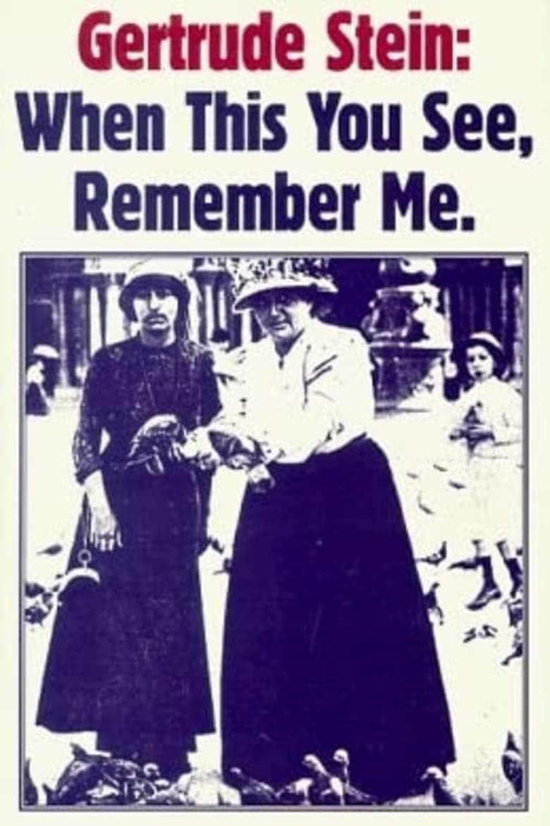 Poster of Gertrude Stein: When You See This, Remember Me