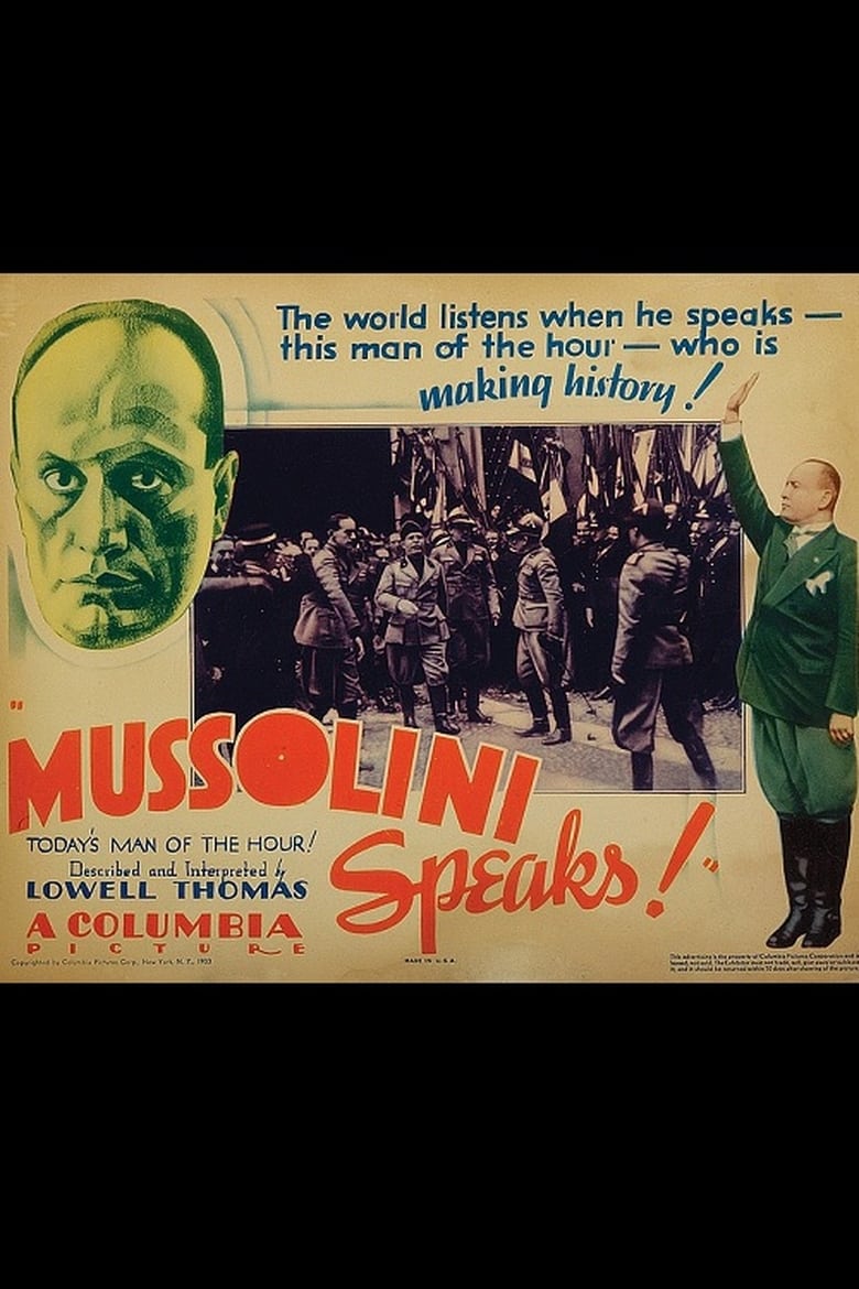 Poster of Mussolini Speaks