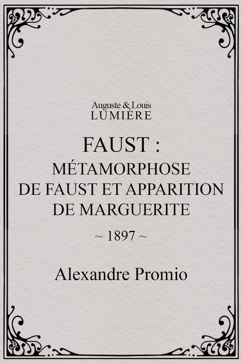 Poster of Faust: Metamorphosis of Faust and Appearance of Marguerite