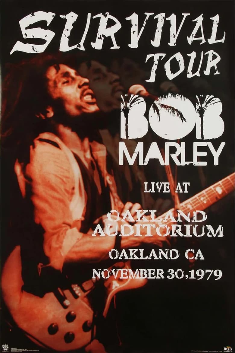 Poster of Bob Marley and The Wailers Live at Oakland Auditorium