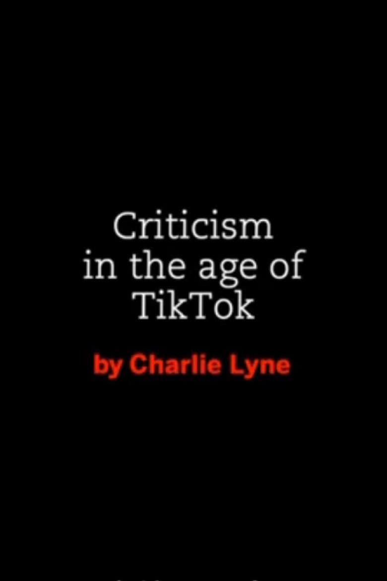 Poster of Criticism in the age of TikTok