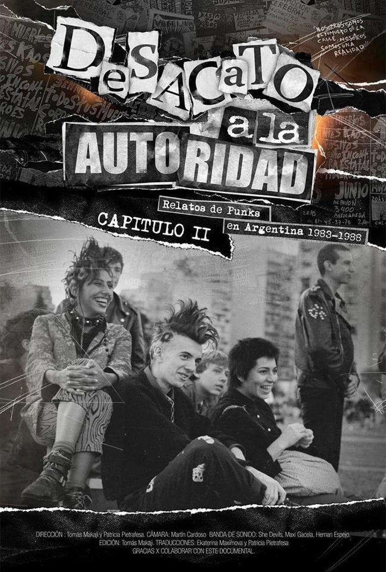 Poster of Desacato a la autoridad, relatos de punks en Argentina 1983-1988