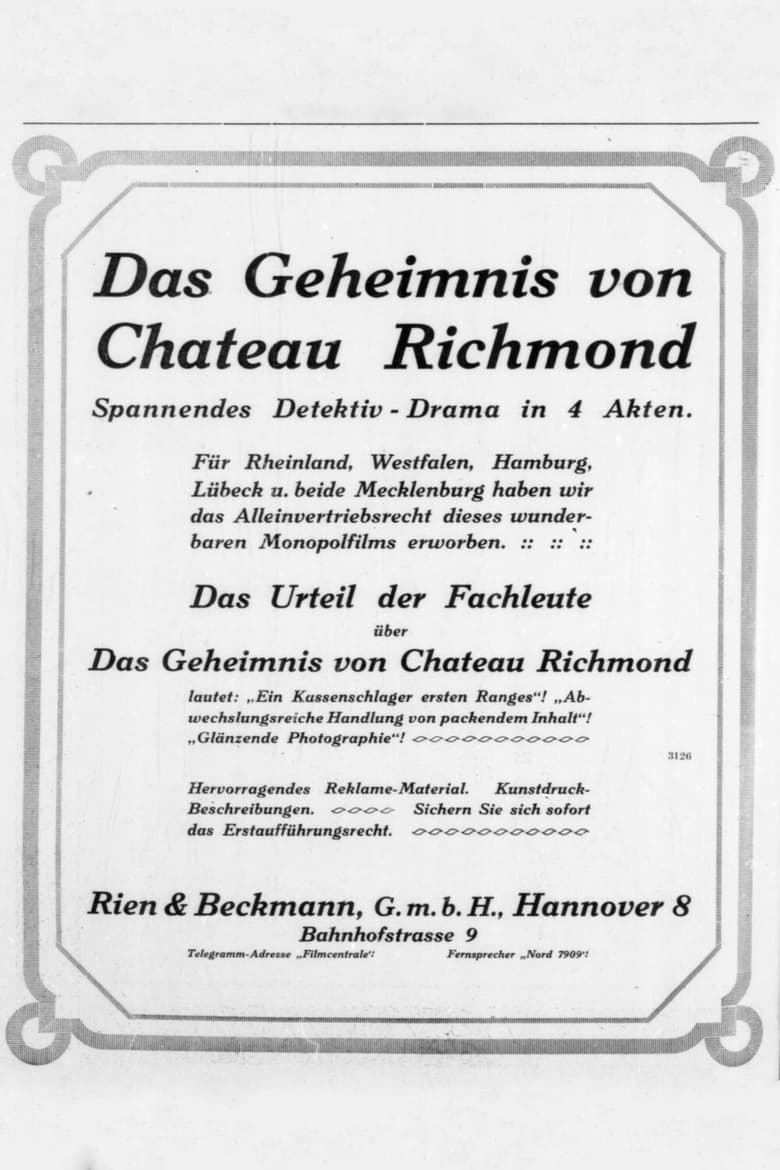 Poster of Das Geheimnis von Chateau Richmond