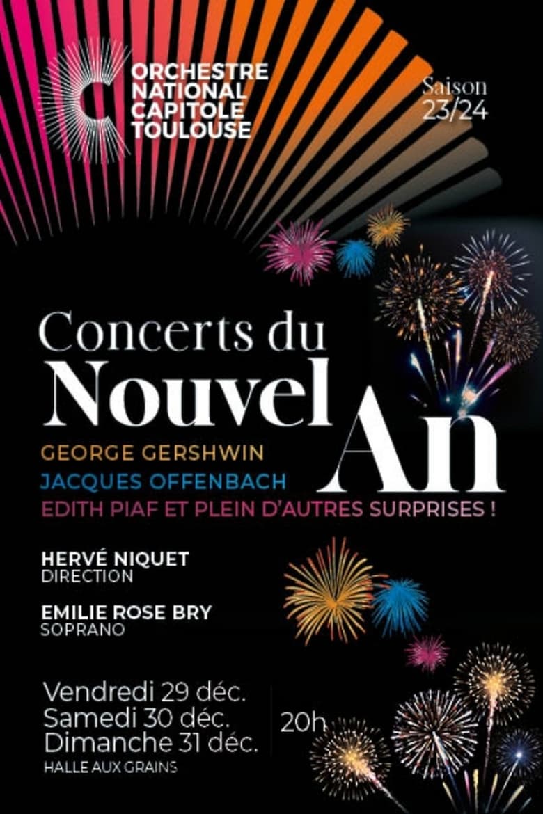 Poster of Bernstein, Bizet, Offenbach, Gershwin - Concert de fêtes à Paris