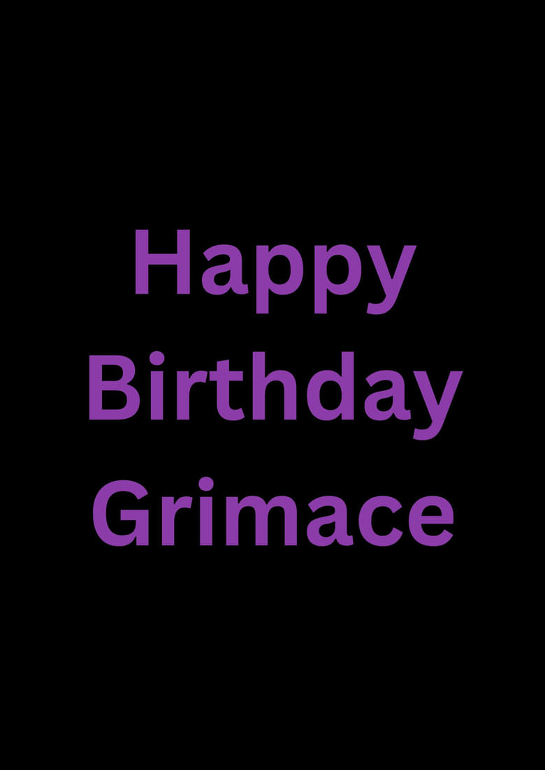 Poster of Happy Birthday Grimace