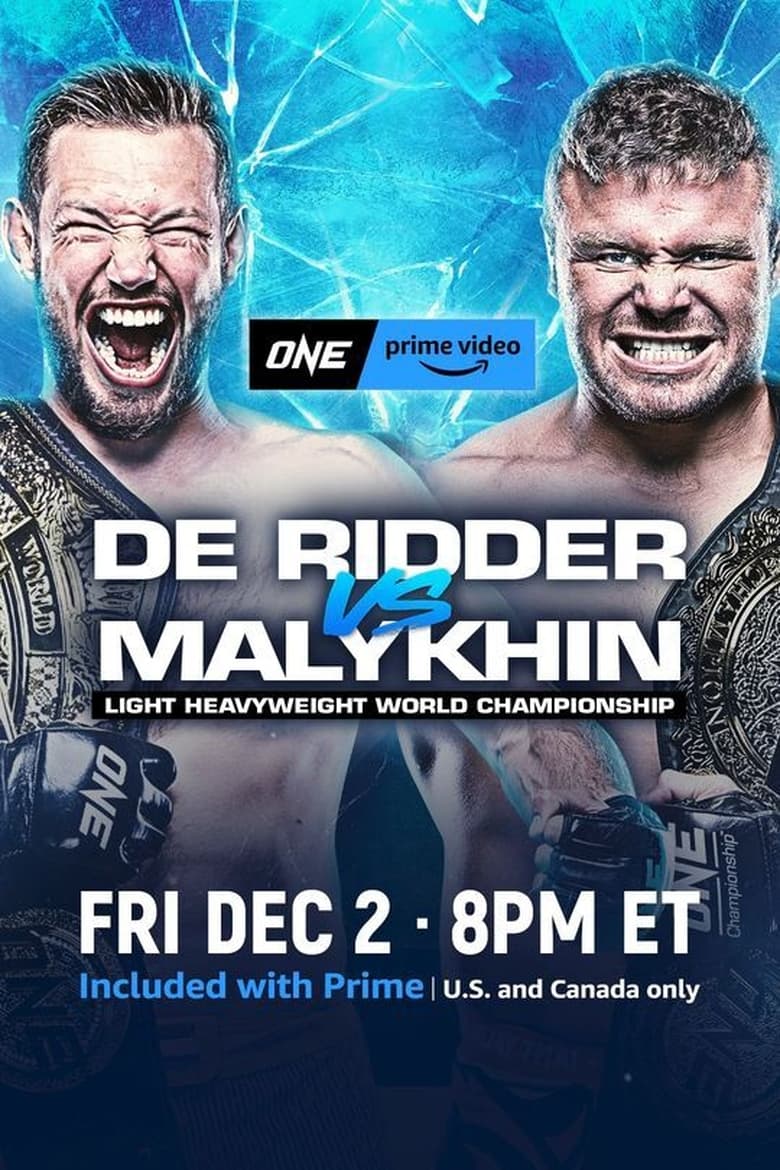 Poster of ONE on Prime Video 5: De Ridder vs. Malykhin