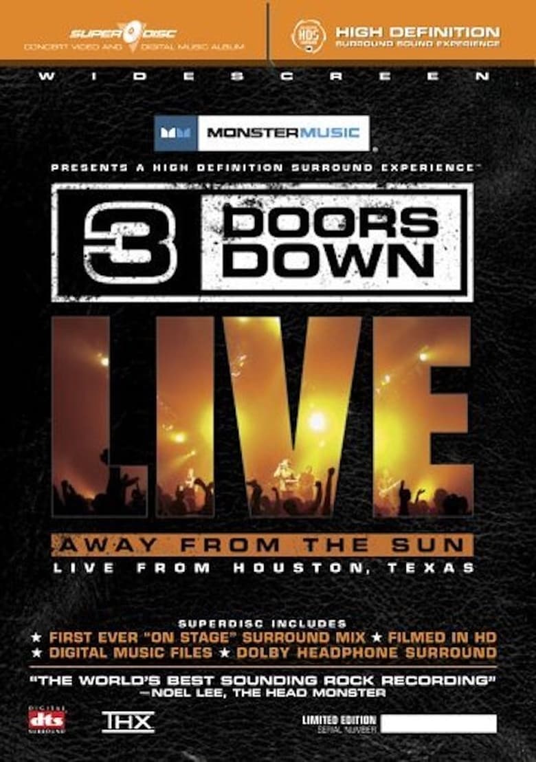 Poster of 3 Doors Down: Away from the Sun, Live from Houston, Texas