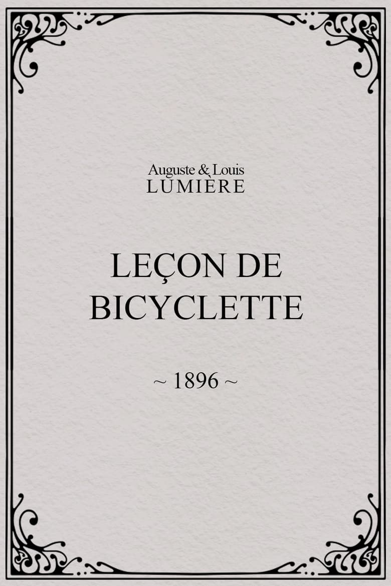 Poster of Leçon de bicyclette