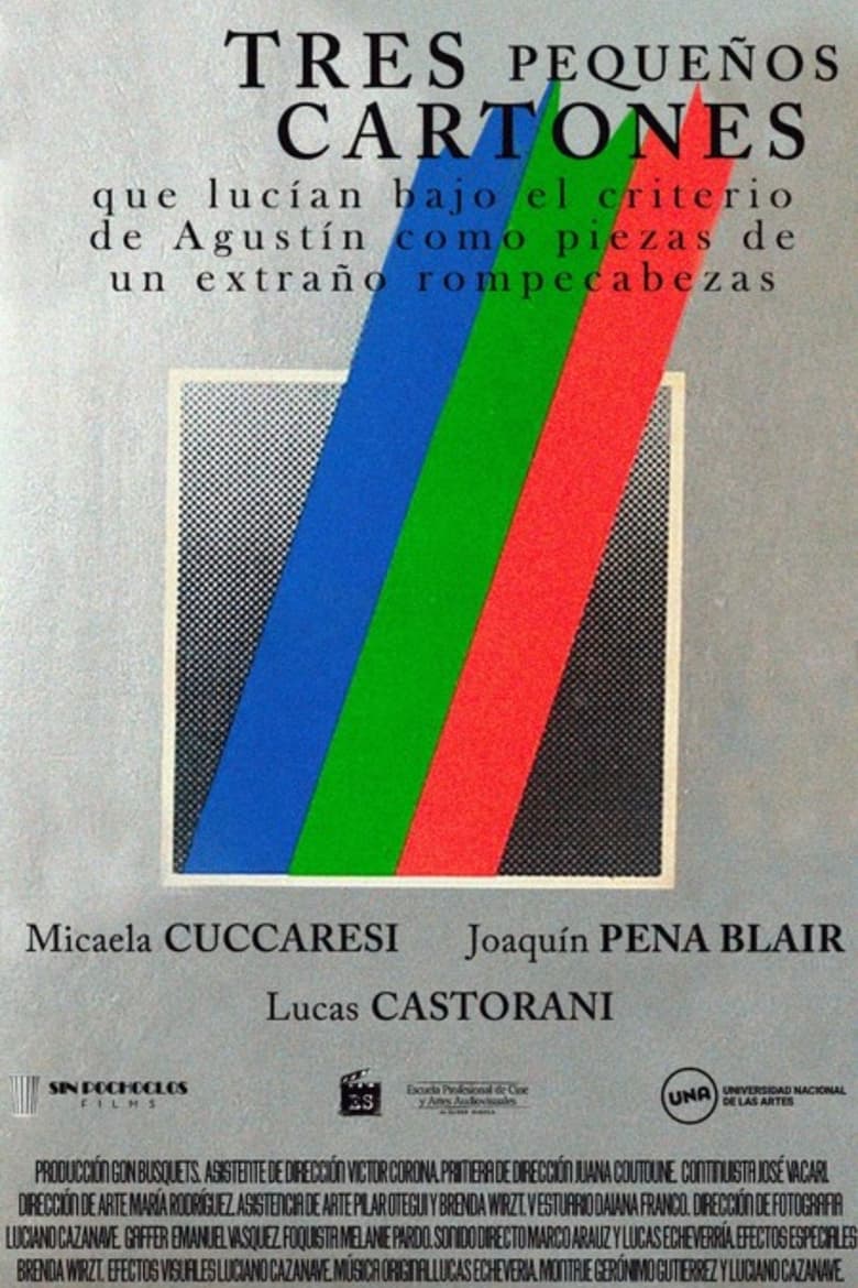 Poster of Three little cartons that looked under the criteria of Agustín as pieces of a strange puzzle