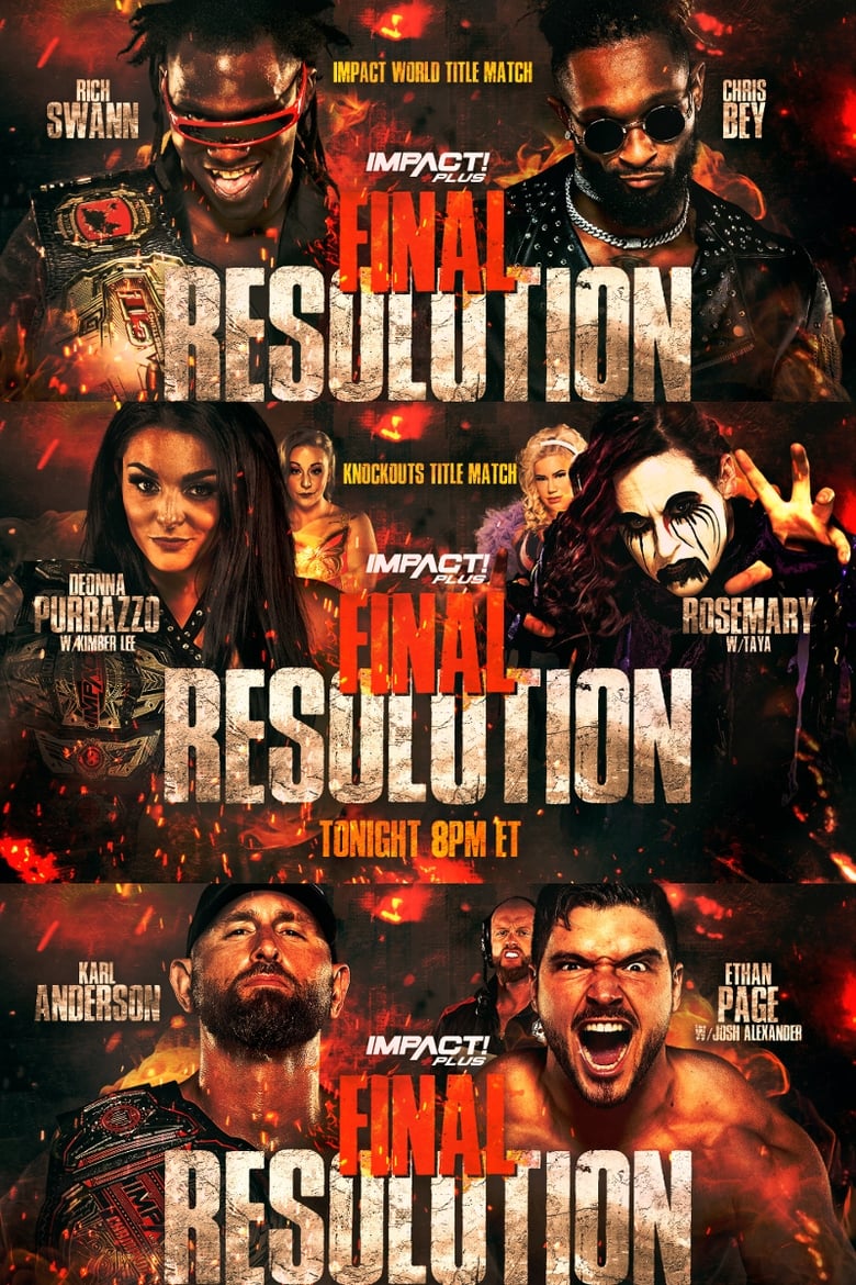 Poster of IMPACT Wrestling: Final Resolution 2020