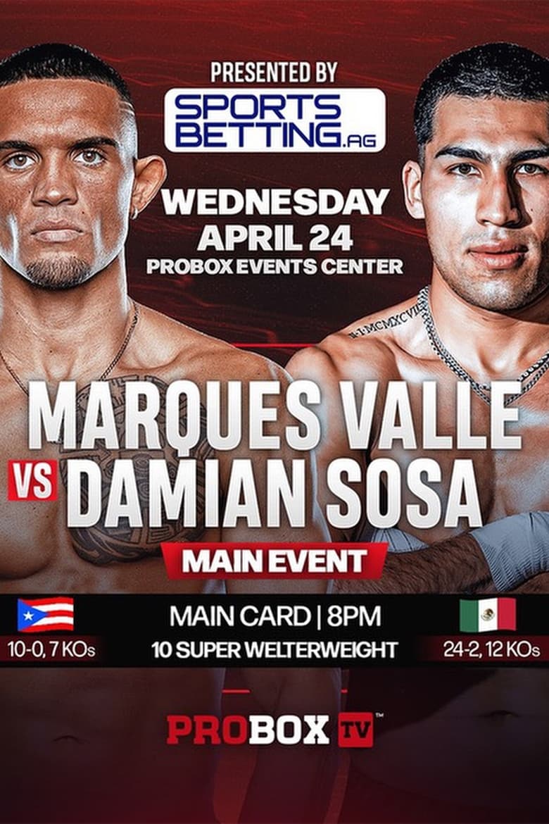 Poster of Marques Valle vs. Damian Sosa