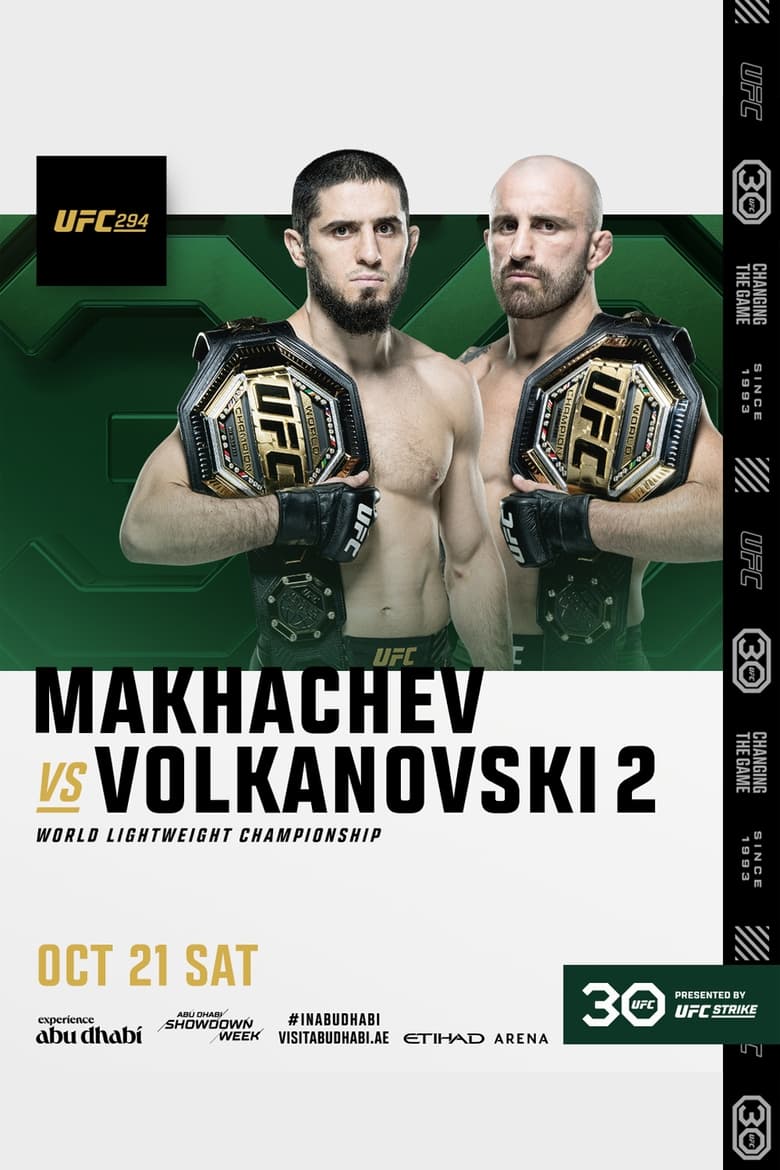 Poster of UFC 294: Makhachev vs. Volkanovski 2