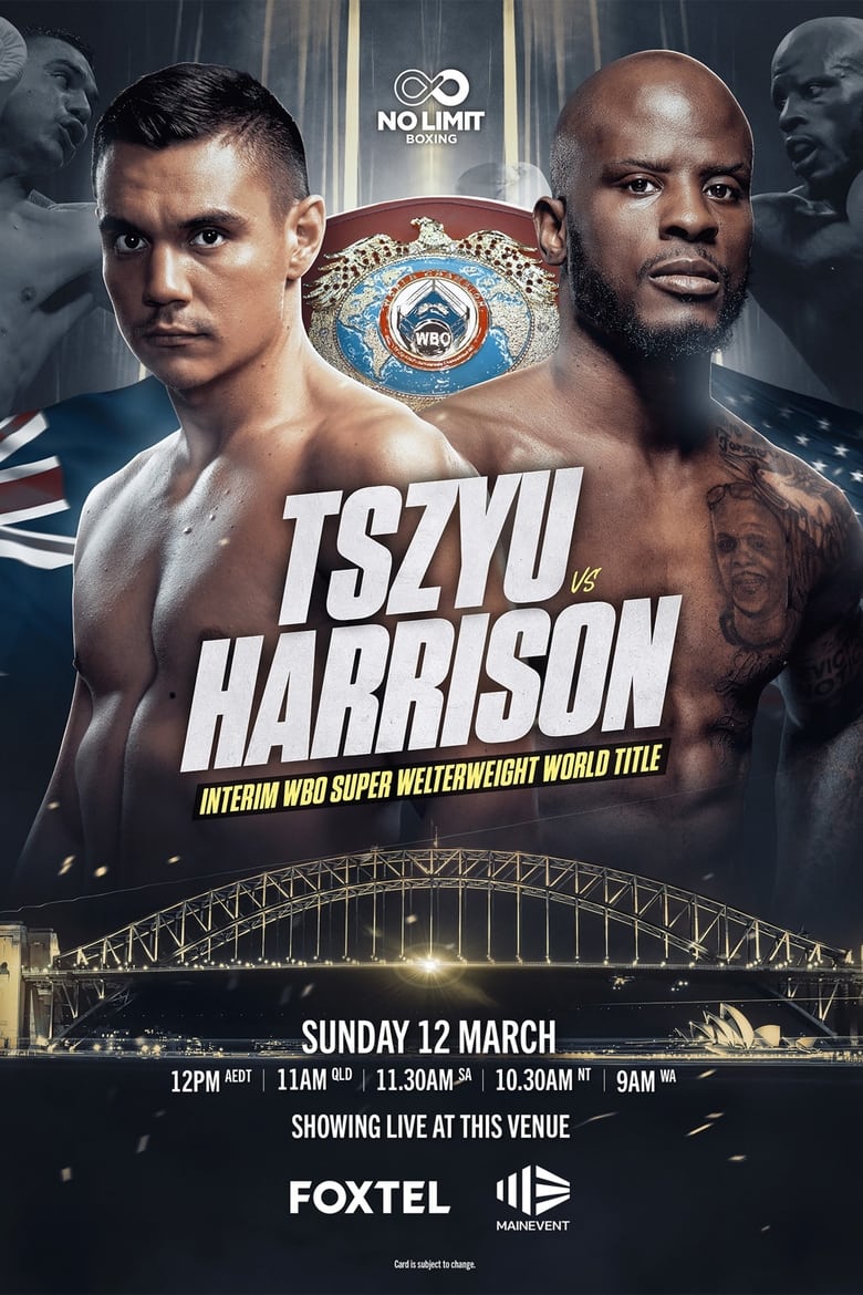 Poster of Tim Tszyu vs. Tony Harrison