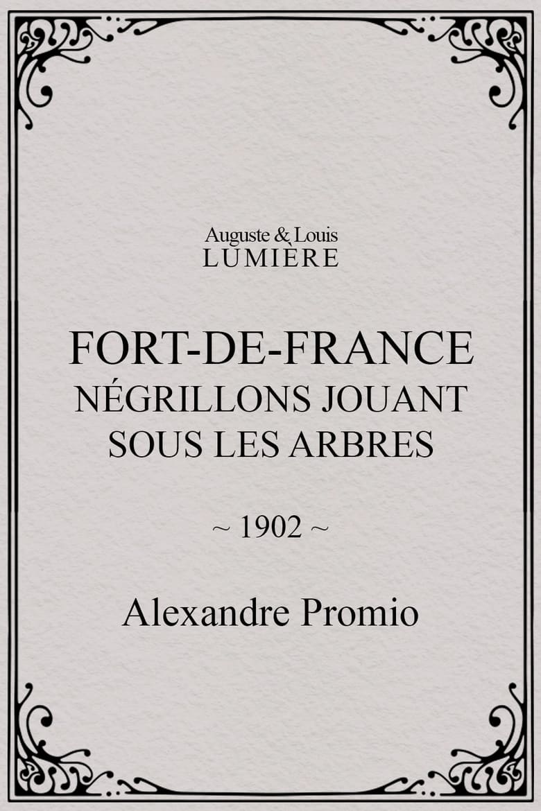 Poster of Fort-de-France : négrillons jouant sous les arbres