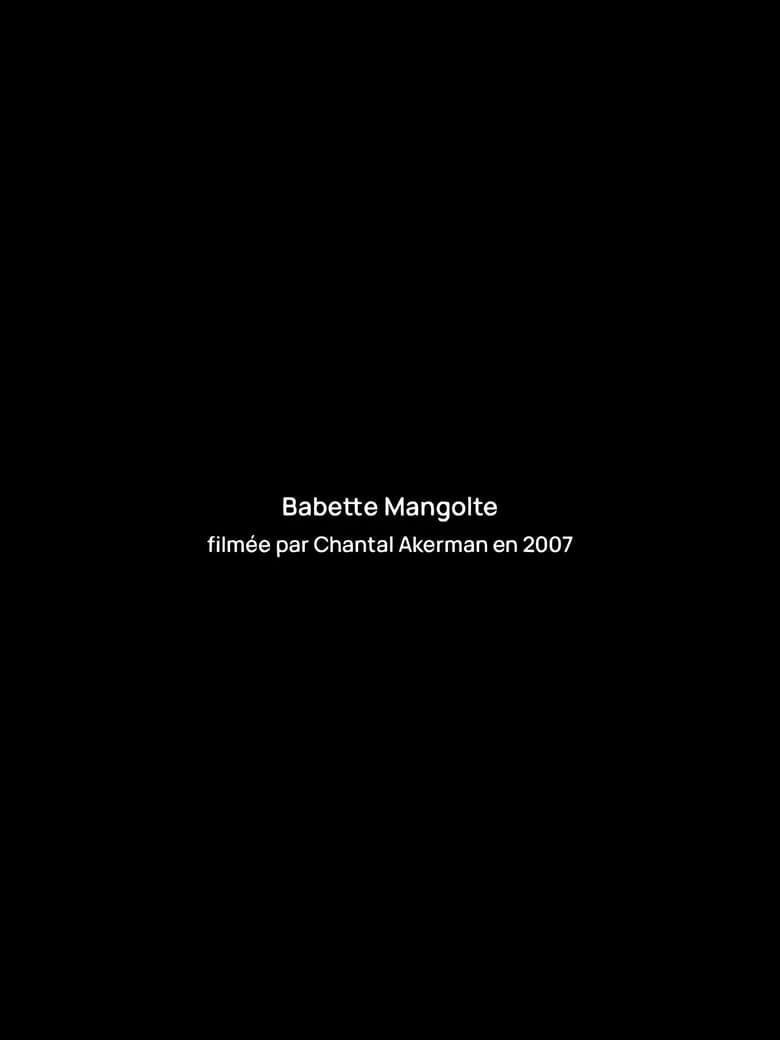 Poster of Interview with Babette Mangolte