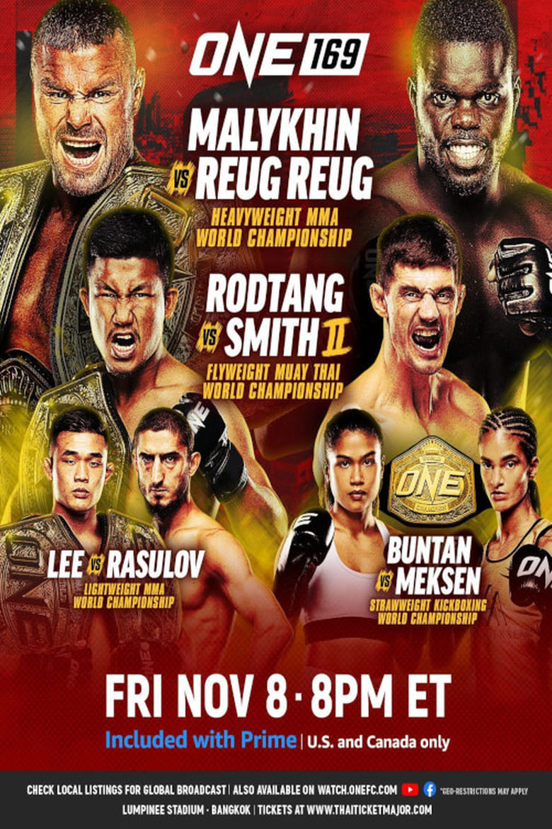 Poster of ONE 169: Malykhin vs. Reug Reug