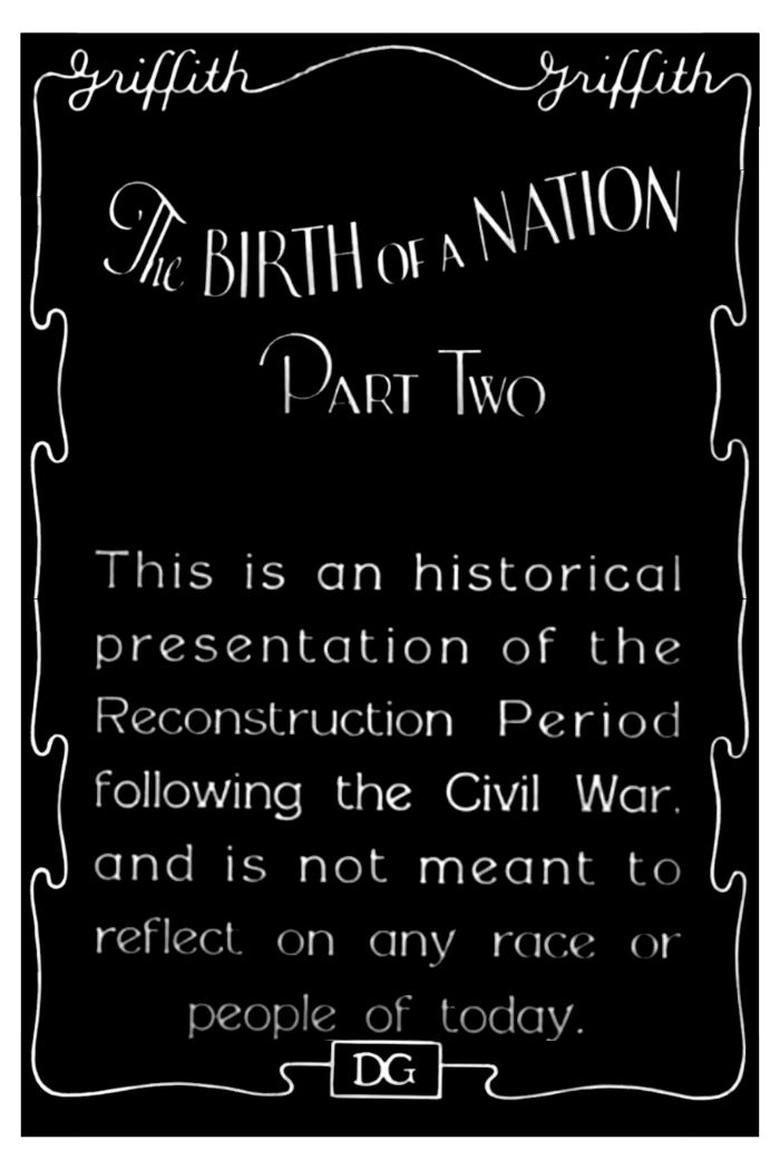 Poster of 1930 Intermission and Introduction to "The Birth of a Nation" Part Two