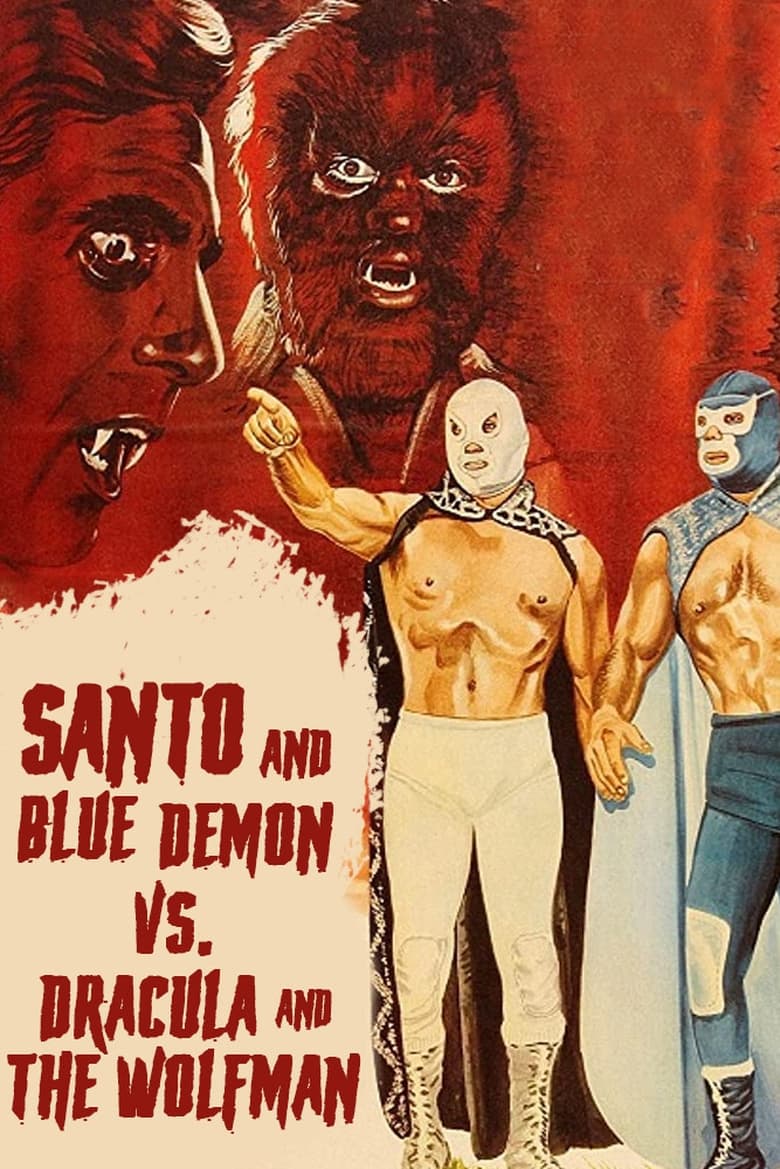 Poster of Santo and Blue Demon vs. Dracula and the Wolf Man