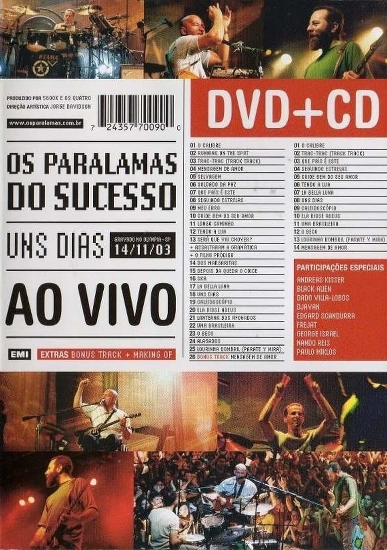 Poster of Os Paralamas do Sucesso - Uns Dias Ao Vivo